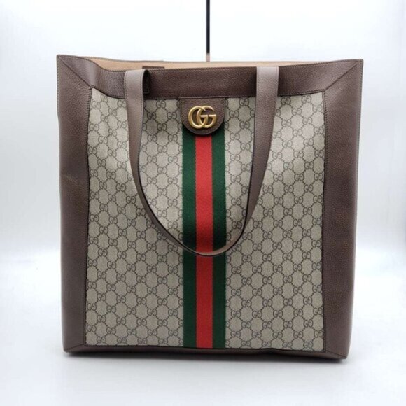 GUCCI Ophidia Brown Canvas Shoulder Bag 735-070624 - Picture 2 of 15